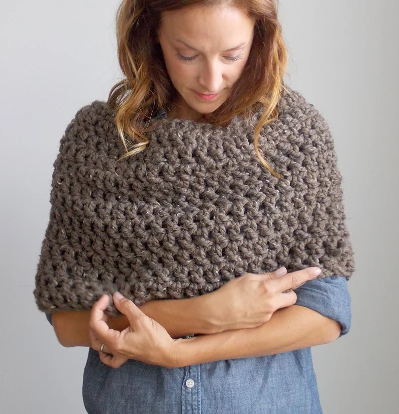 Chunky Infinity Scarf Cowl Shrug