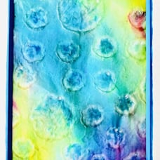 Original Art ‘Singing The Blues’ Encaustic Wax Painting 14”x11 Frame Ready