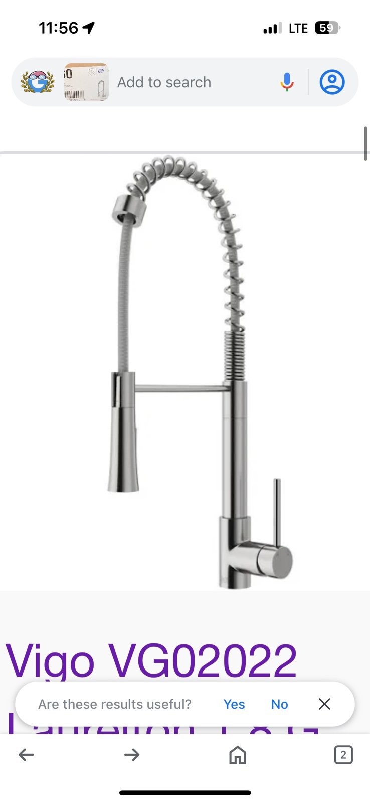 Vigo Laurelton 1.8 GPM Single Hole Pull Down Kitchen Faucet