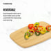 4-Piece Kitchen Reversible Chopping Boards for Meal Prep and Serving,