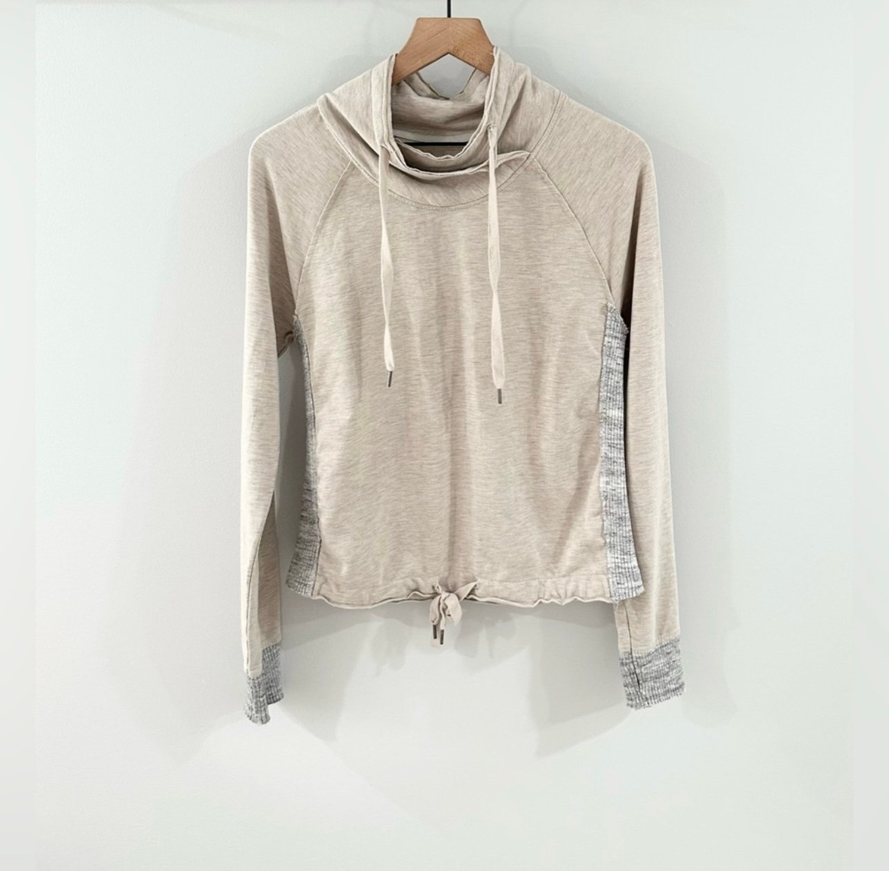 Sundays By Wearesundays Long Sleeve Cowl Neck Pullover Beige Size 0 (XS)