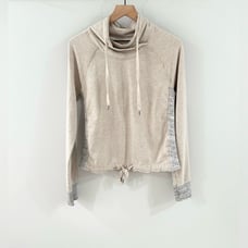 Sundays By Wearesundays Long Sleeve Cowl Neck Pullover Beige Size 0 (XS)