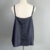Vintage Y2K Old Navy Silk Cami Tank Top L Black Ties Coquette Boho Goth Flirty