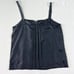 Vintage Y2K Old Navy Silk Cami Tank Top L Black Ties Coquette Boho Goth Flirty