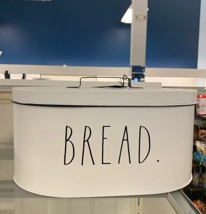 Rae Dunn Metal white Bread box !