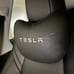 Set of 2 Tesla black headrest neck pillow for car