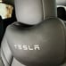 Set of 2 Tesla black headrest neck pillow for car