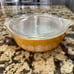Vintage Pyrex Butterfly Gold 471-B 500 ML Round Casserole Dish with Lid