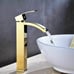 Gold Waterfall Bathroom Sink Faucet