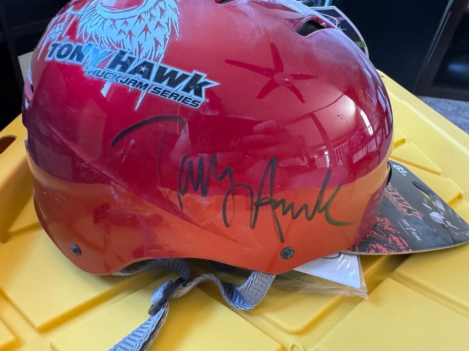 Tony hawk signed skateboard helmet