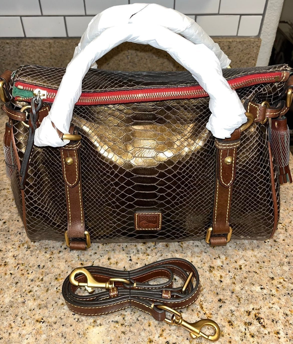 D&B Snakeskin Satchel