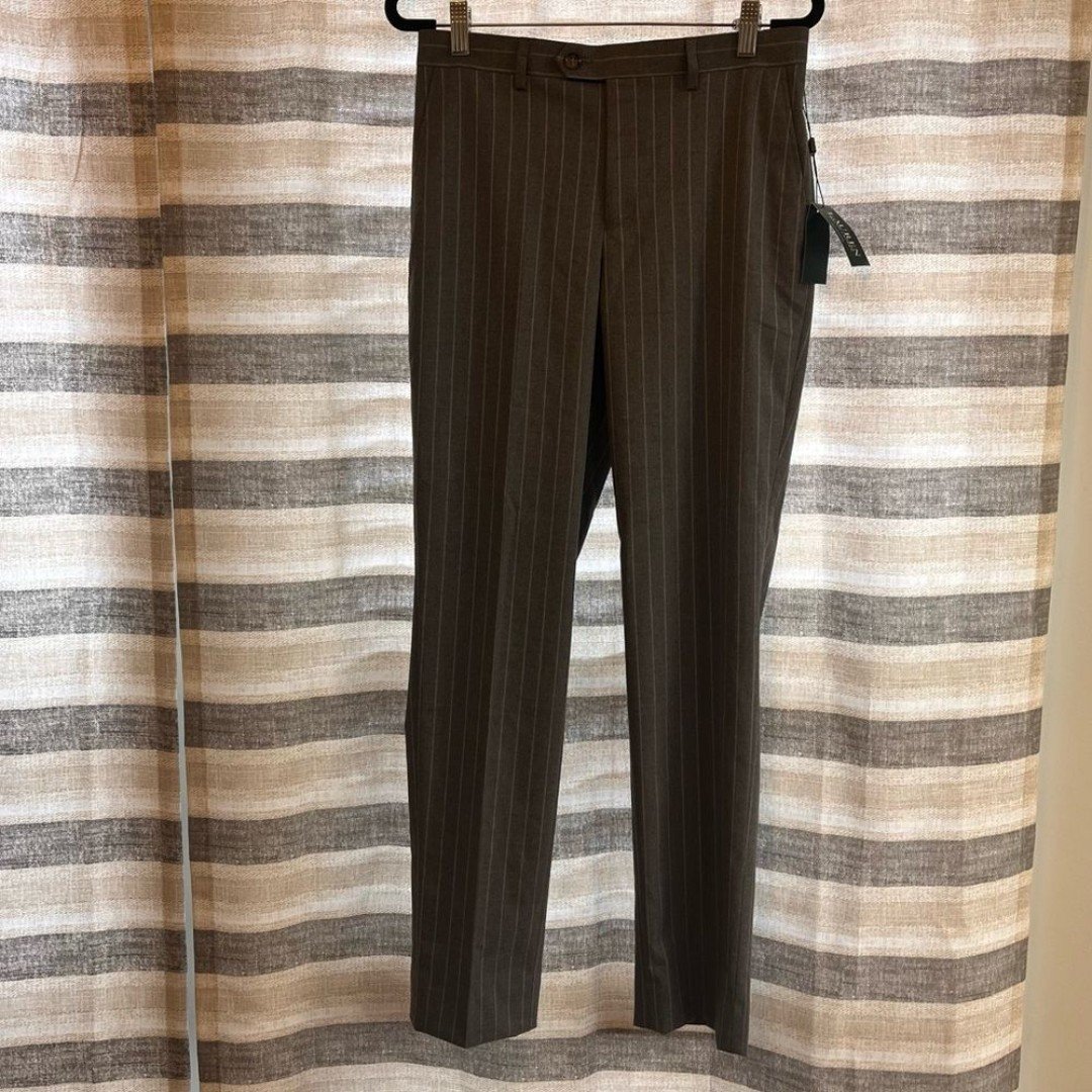 Lauren Ralph Lauren Gray And White Pinestripe Dress Pants Size 29