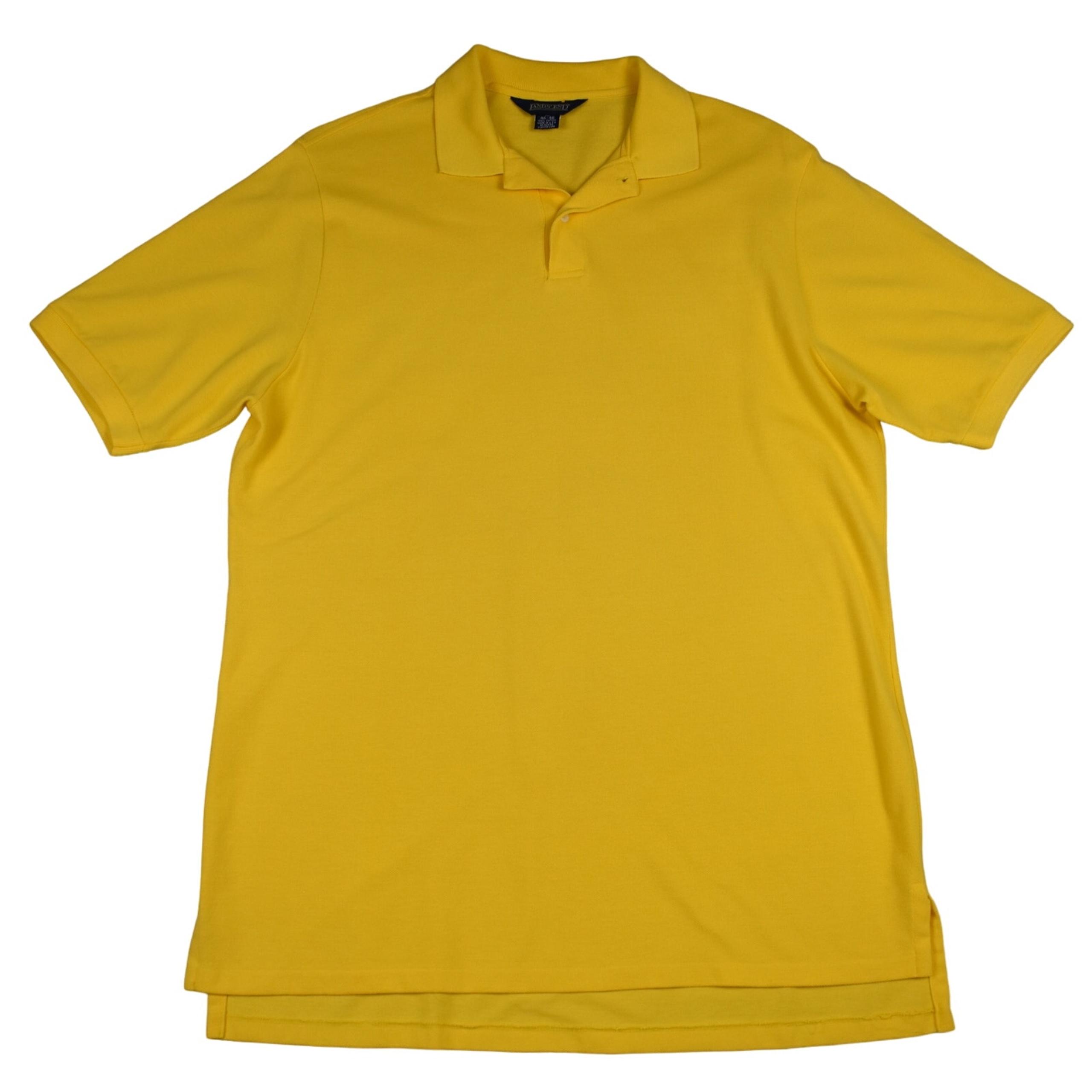 90s Vintage Lands' End yellow short sleeve polo shirt Men's tall xlarge USA made