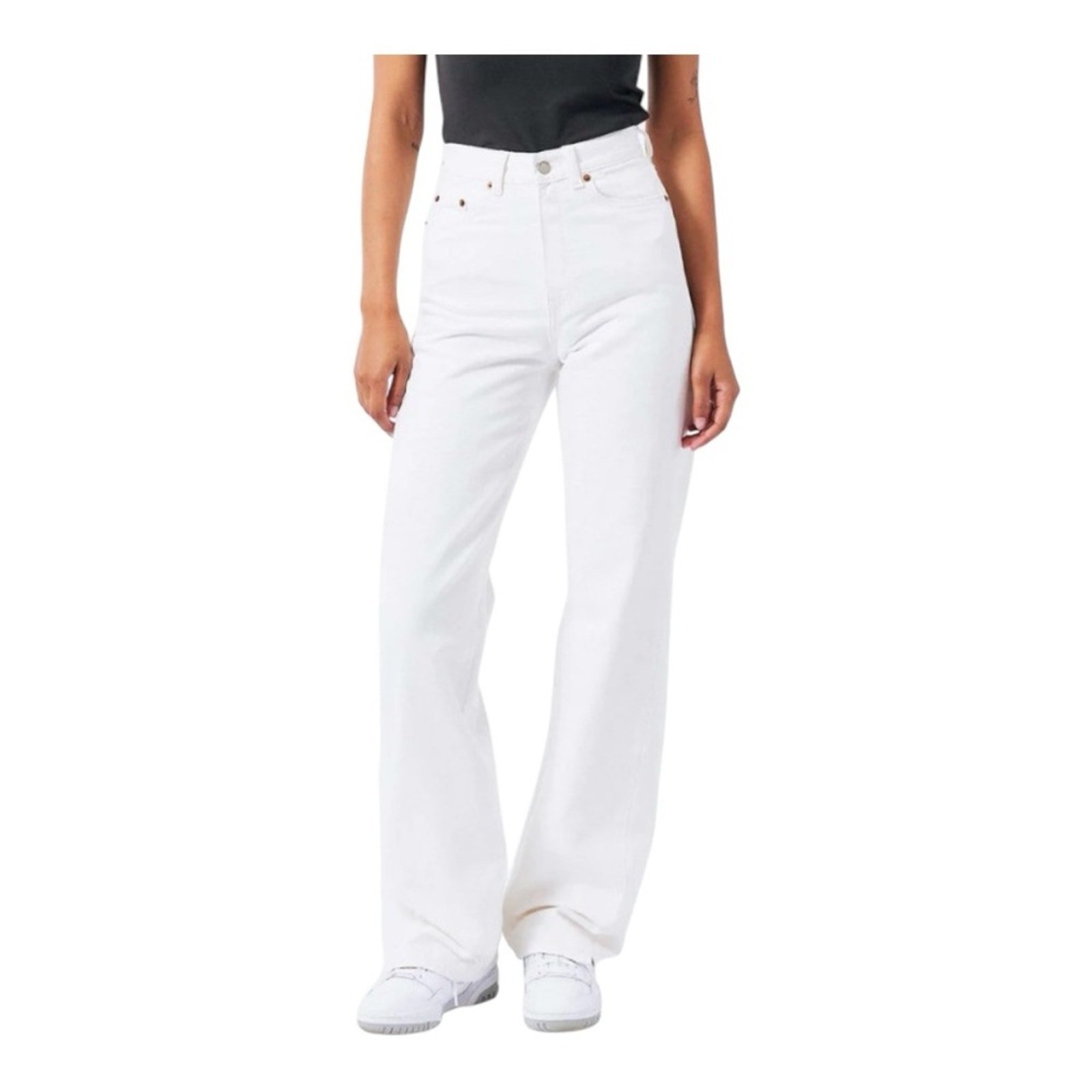 Dr Denim Echo Spiral Cut Jeans in White Size 31