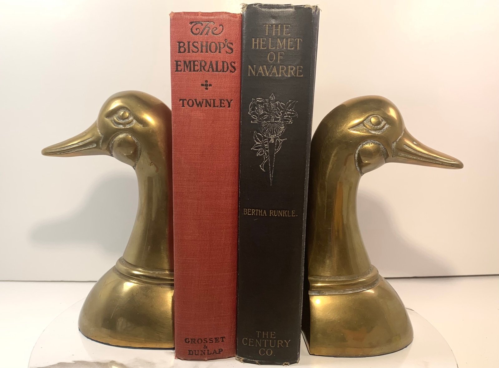 Brass Duck MCM goose vintage Bookends