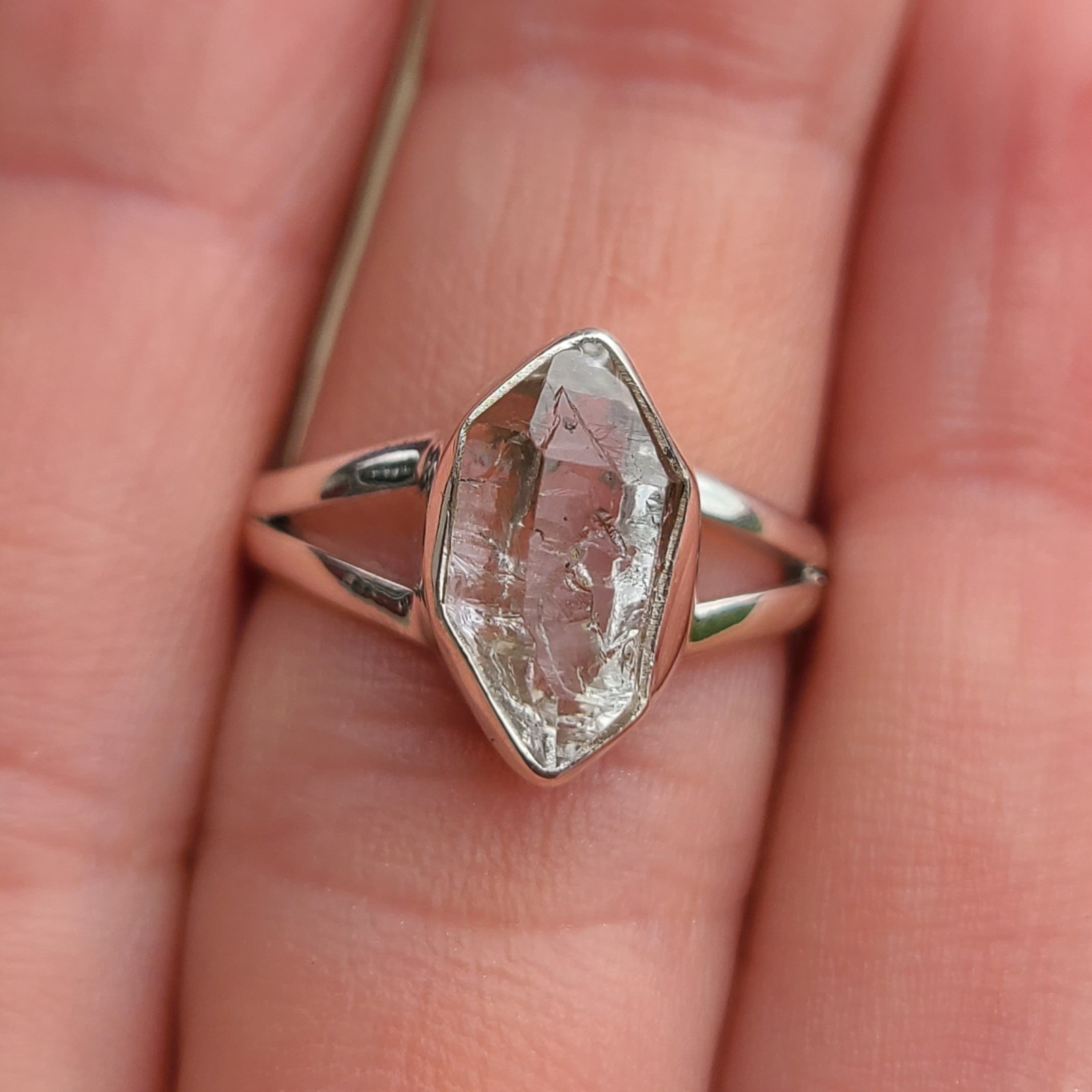 Herkimer Diamond - USA 925 Ring