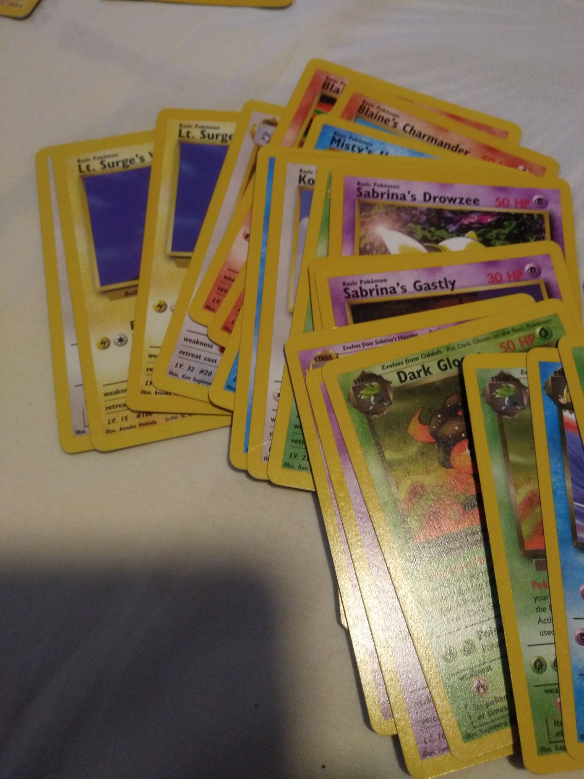 vintage Pokemon cards
