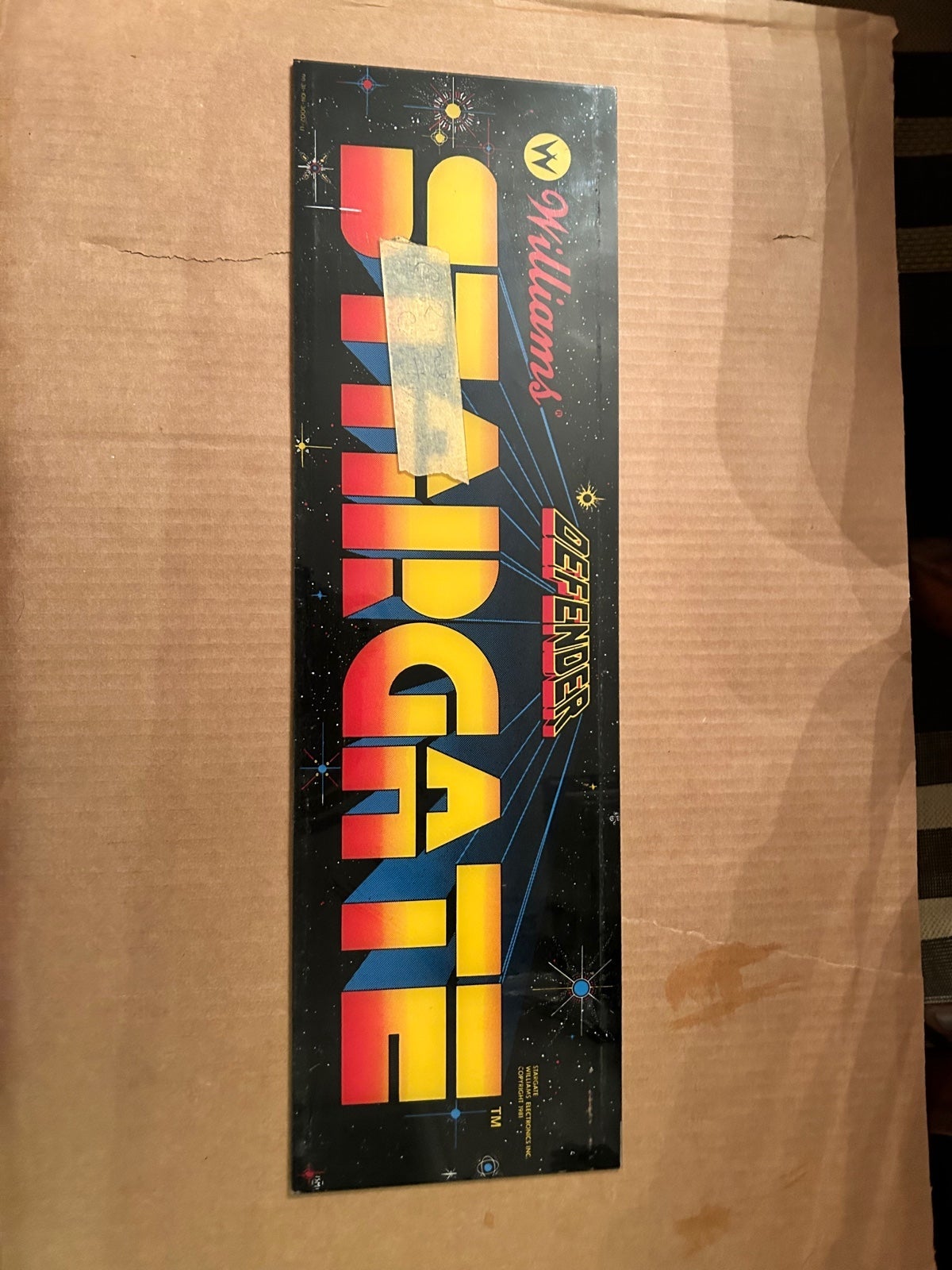 Williams Stargate defender Arcade game marquee sign wall art