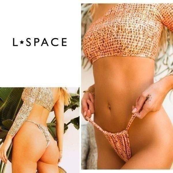 New. L*SPACE Gina animal print bikini bottom. Small. Retails 99