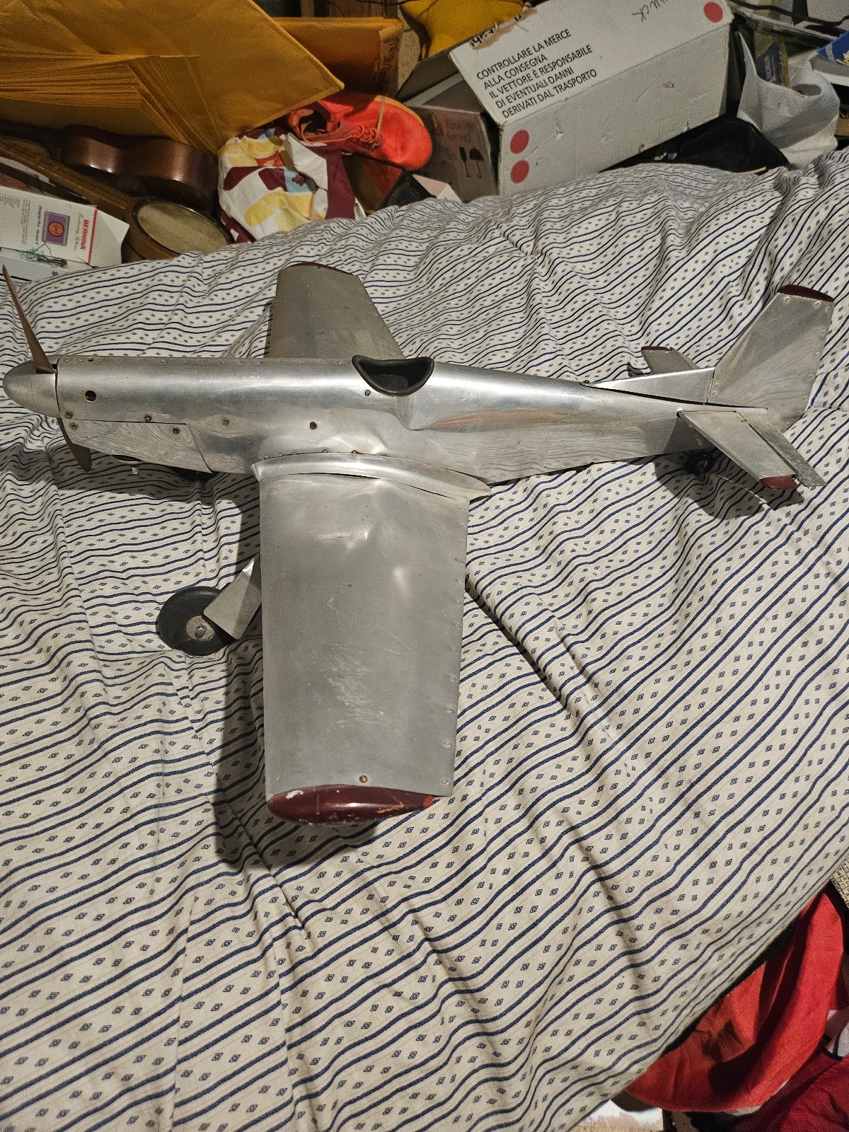 Vintage 1940s gasoline engine airplane