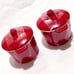 Rae Dunn Set of Two (2) XOXO Ceramic Mini Casserole Dishes in Red