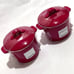 Rae Dunn Set of Two (2) XOXO Ceramic Mini Casserole Dishes in Red