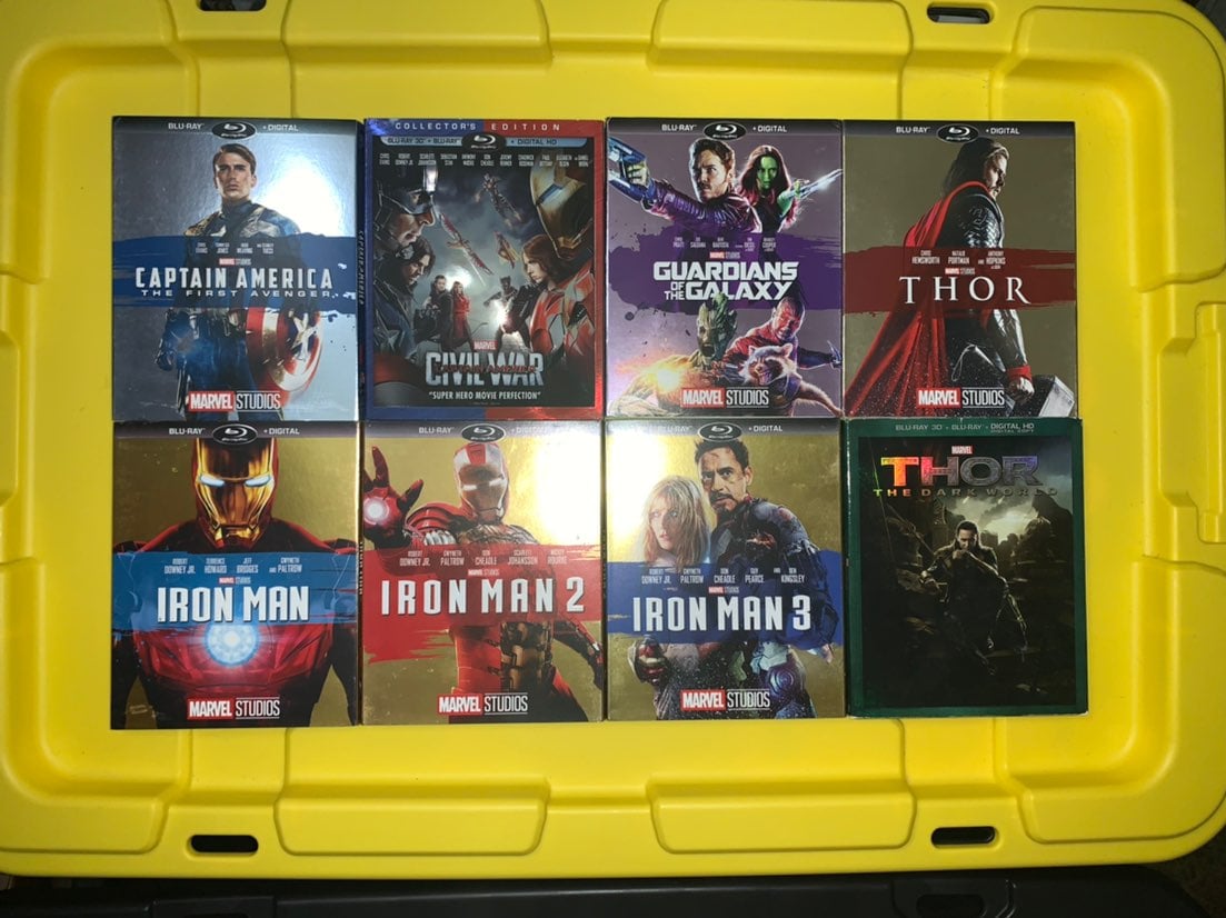 Marvel Bluray Lot Captain America Guardians Iron Man Thor Target Exclusive Loki