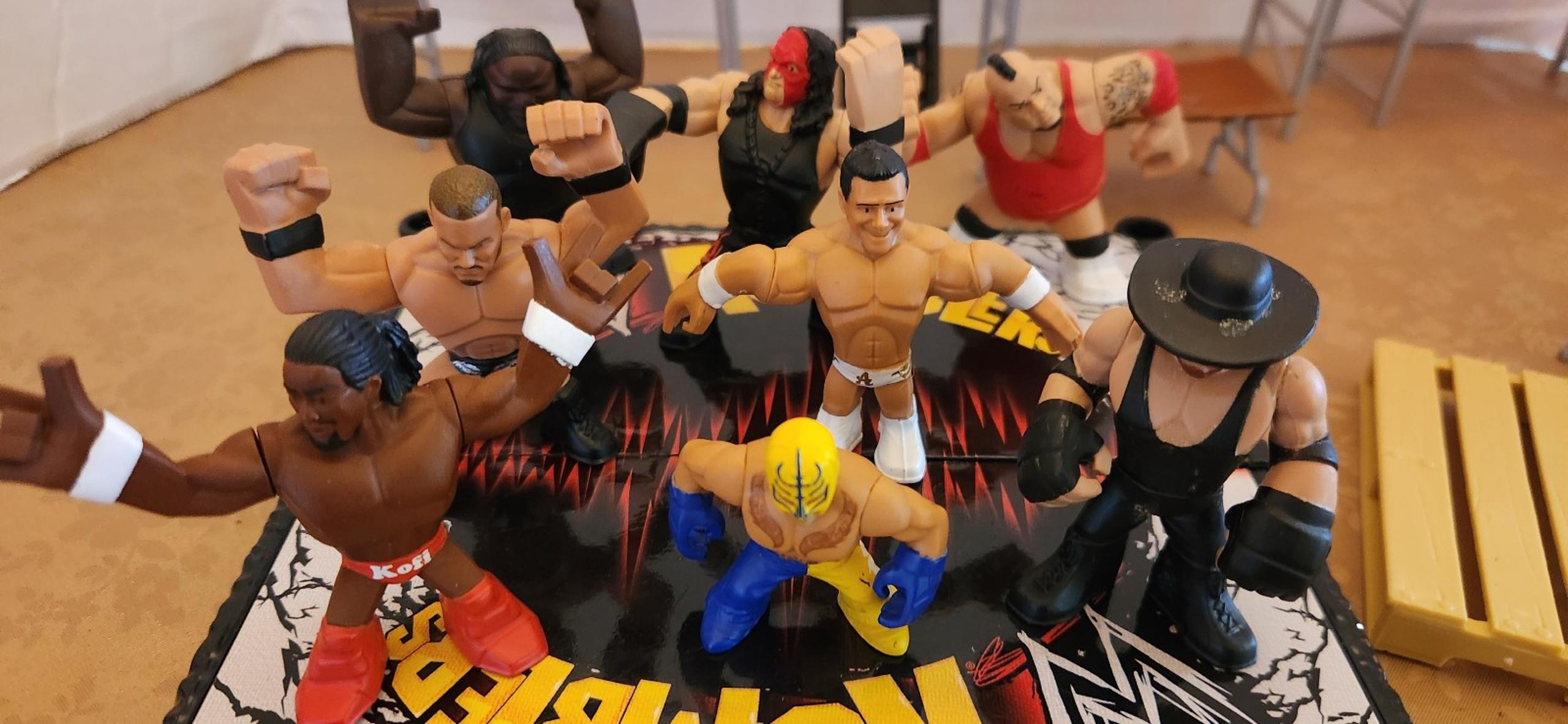 WWE Rumblers Mini Action Figures Mattel Lot of 8