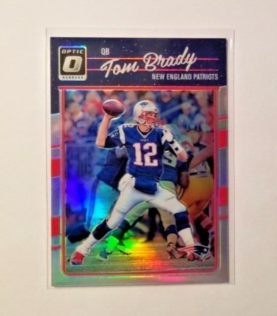 Tom Brady Football Card- 2016 Donruss Optic SILVER Holo #62 First Year Optic!!!!