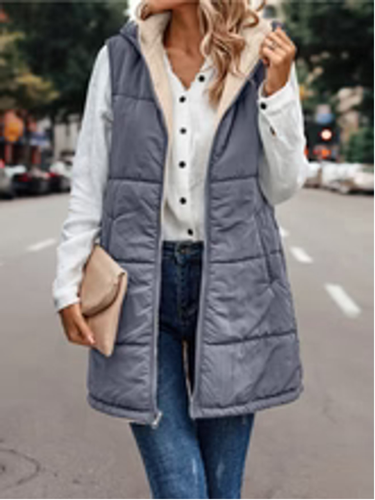 EPretty, Women's Puffer Vest, Size Medium, Blue, NEW