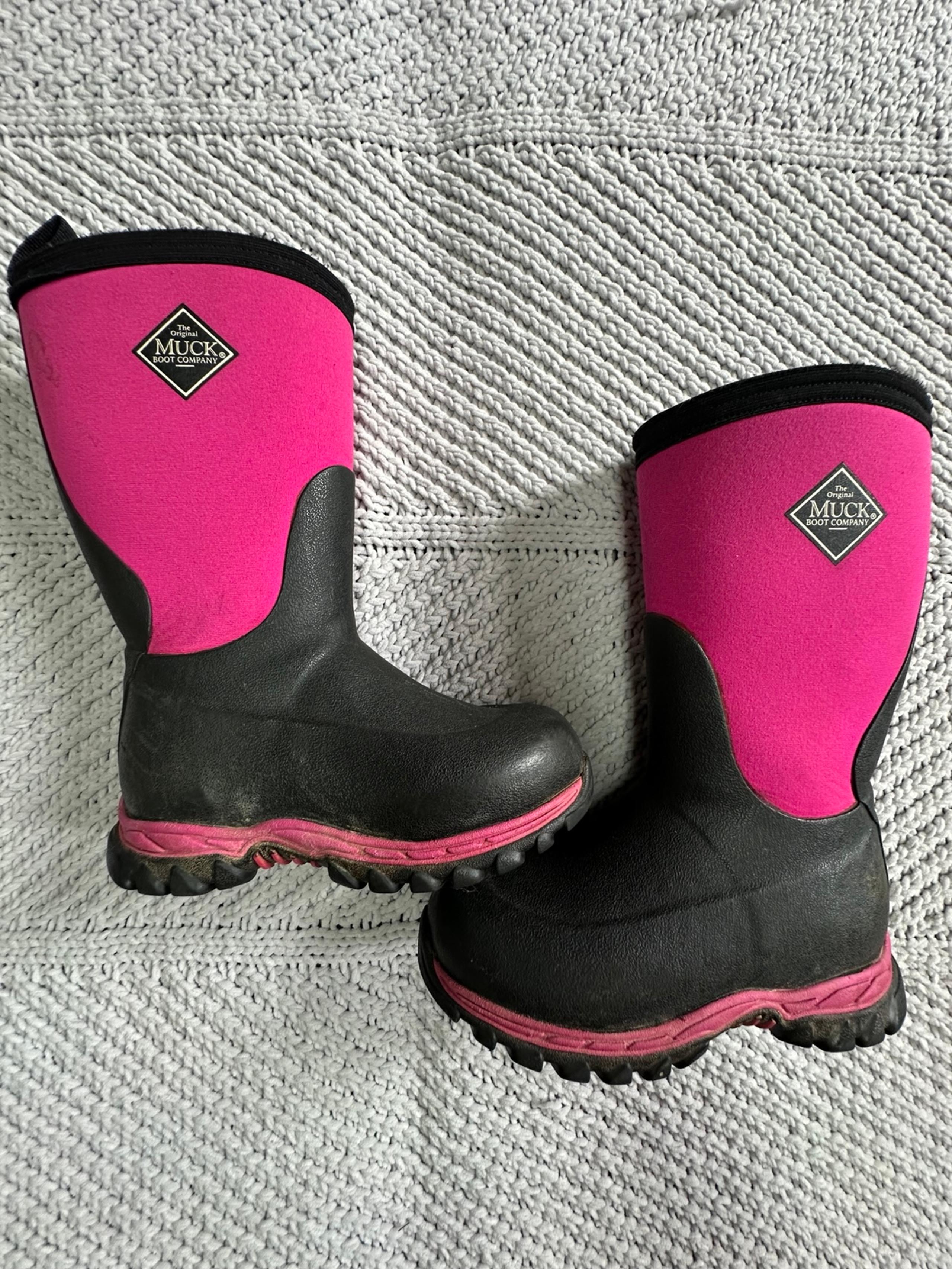 Muck Boots Kid's Rugged II Boot - Black/Pink Size 12