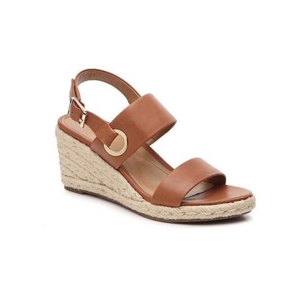 Vionic Tulum Vero Sandal size 8 Brown Wedge Slingback Open Toe Leather