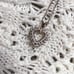 Vintage 925 Sterling Silver Cubic Zirconia Gem Heart Shaped Pendant on Necklace