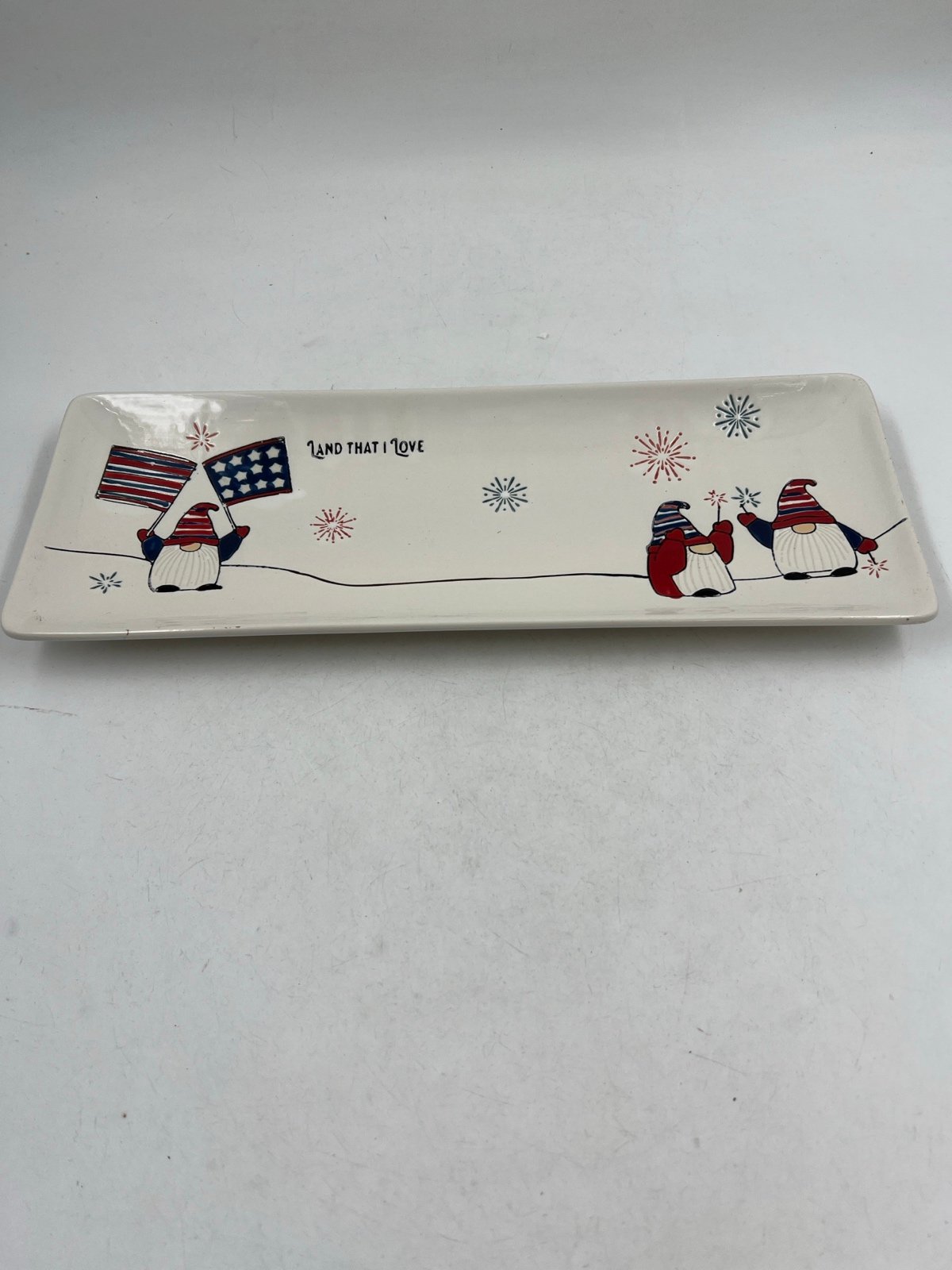 Tag Ceramic Land that I Love Gnome 15x5in Serving Tray AA01B11011