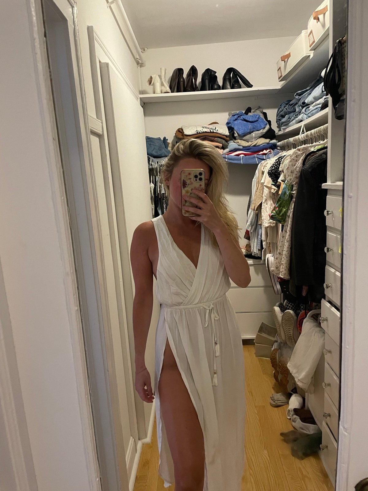 White/Ivory bathing suit cover-up dress