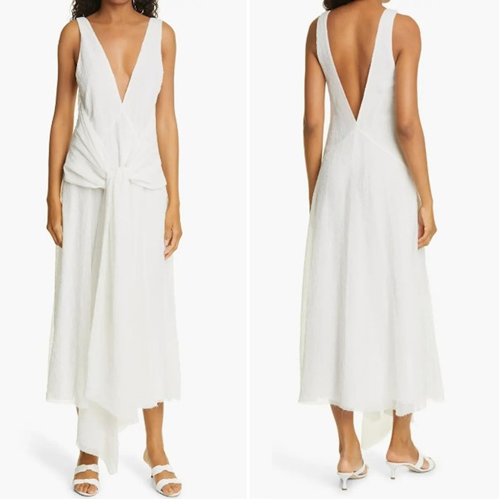 NWT New 525 Rebecca Taylor Tie Front Cloud Dress Size 10