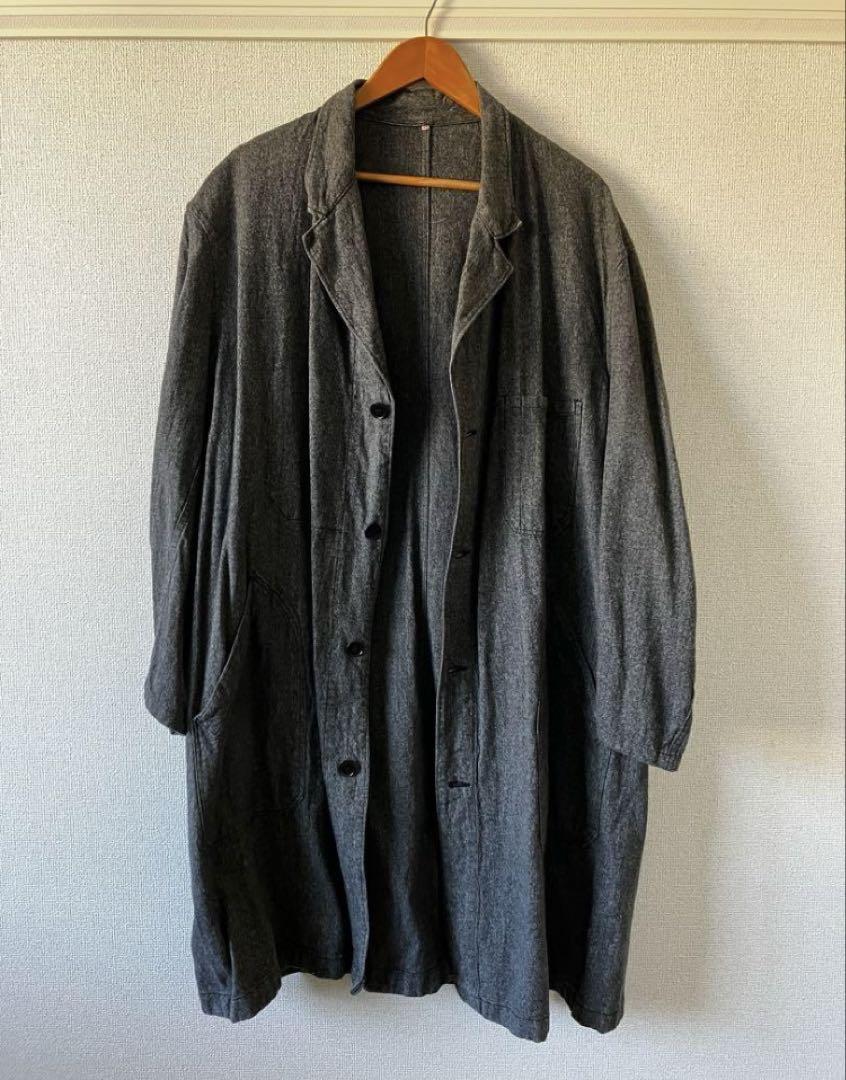 ~60s Vetra Black Chambray Coat
