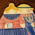 Vintage 1995 Farmer & His Wife Figural Pastel Trivet Down Home Collection Roshop