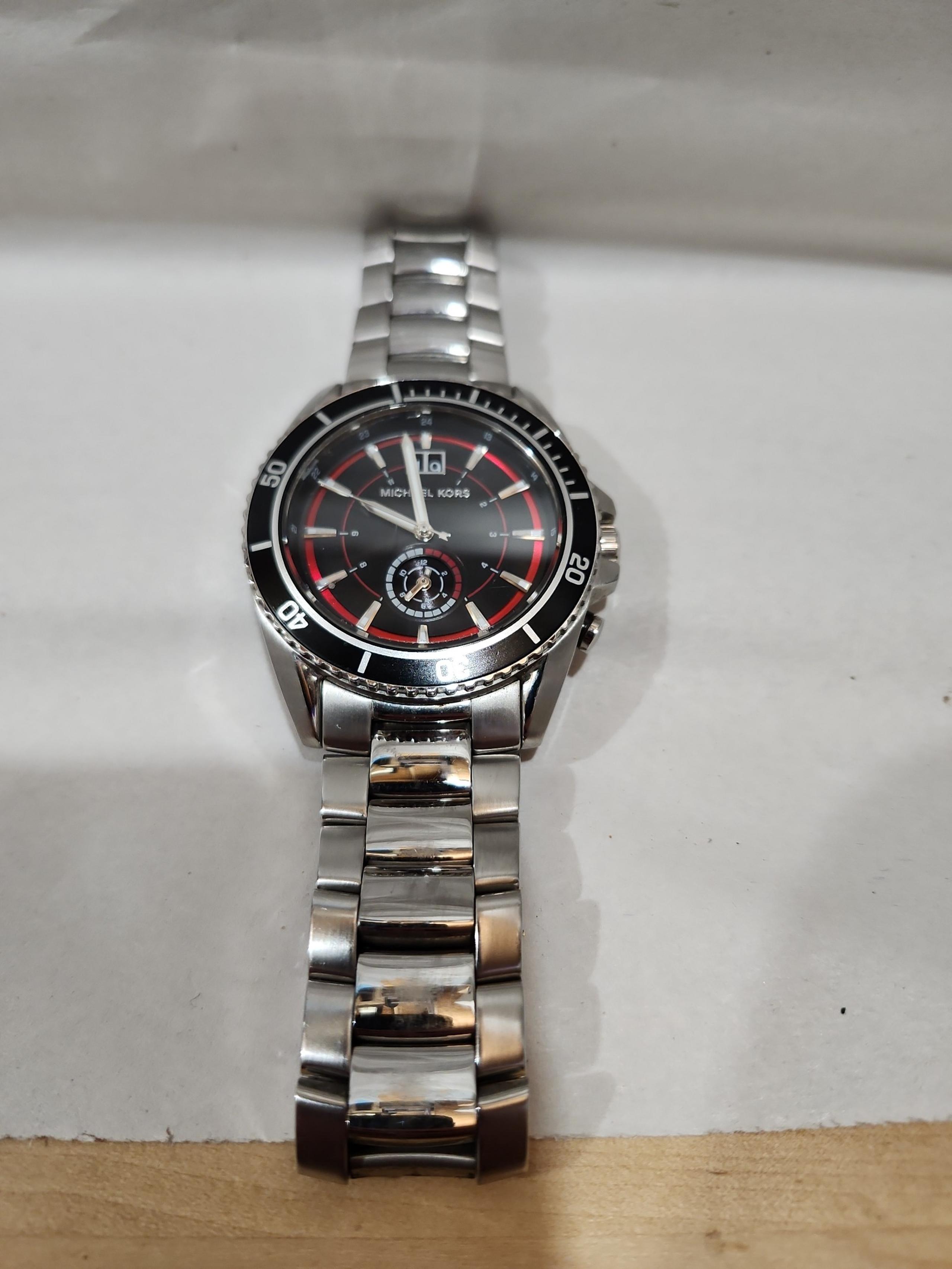 Michael Kors - Jetmaster Black & Red Dial Men's Watch mk 8401