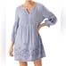 Tommy Bahama Women's St. Lucia Split-Neck Dress Billowy Blue Size 6 NWOT