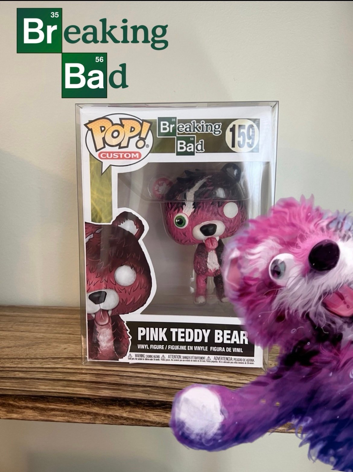 Breaking Bad Teddy Bear Custom Funko Pop - hand-sculpted, hand-painted
