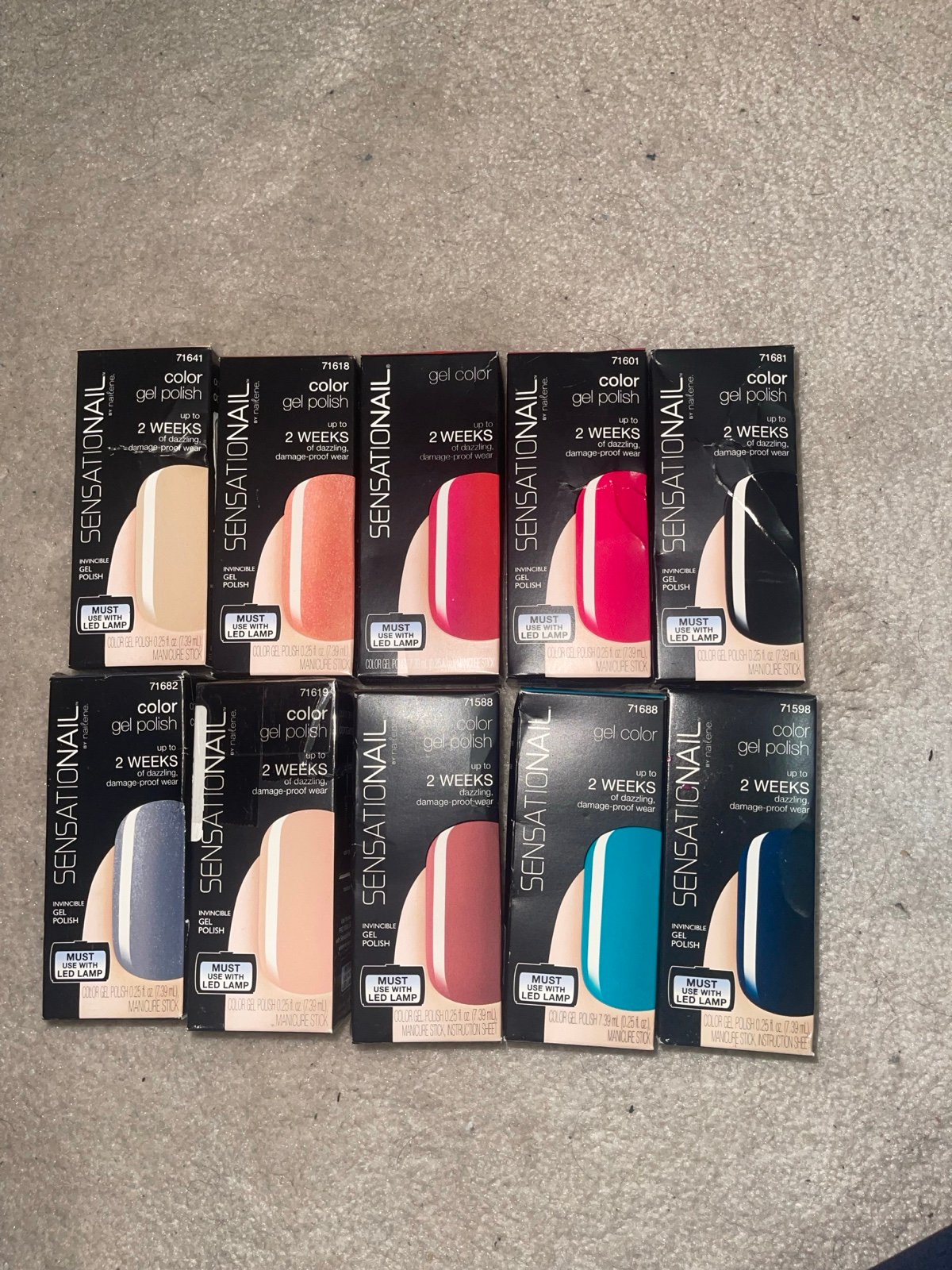 10 sensationail gel nail polish