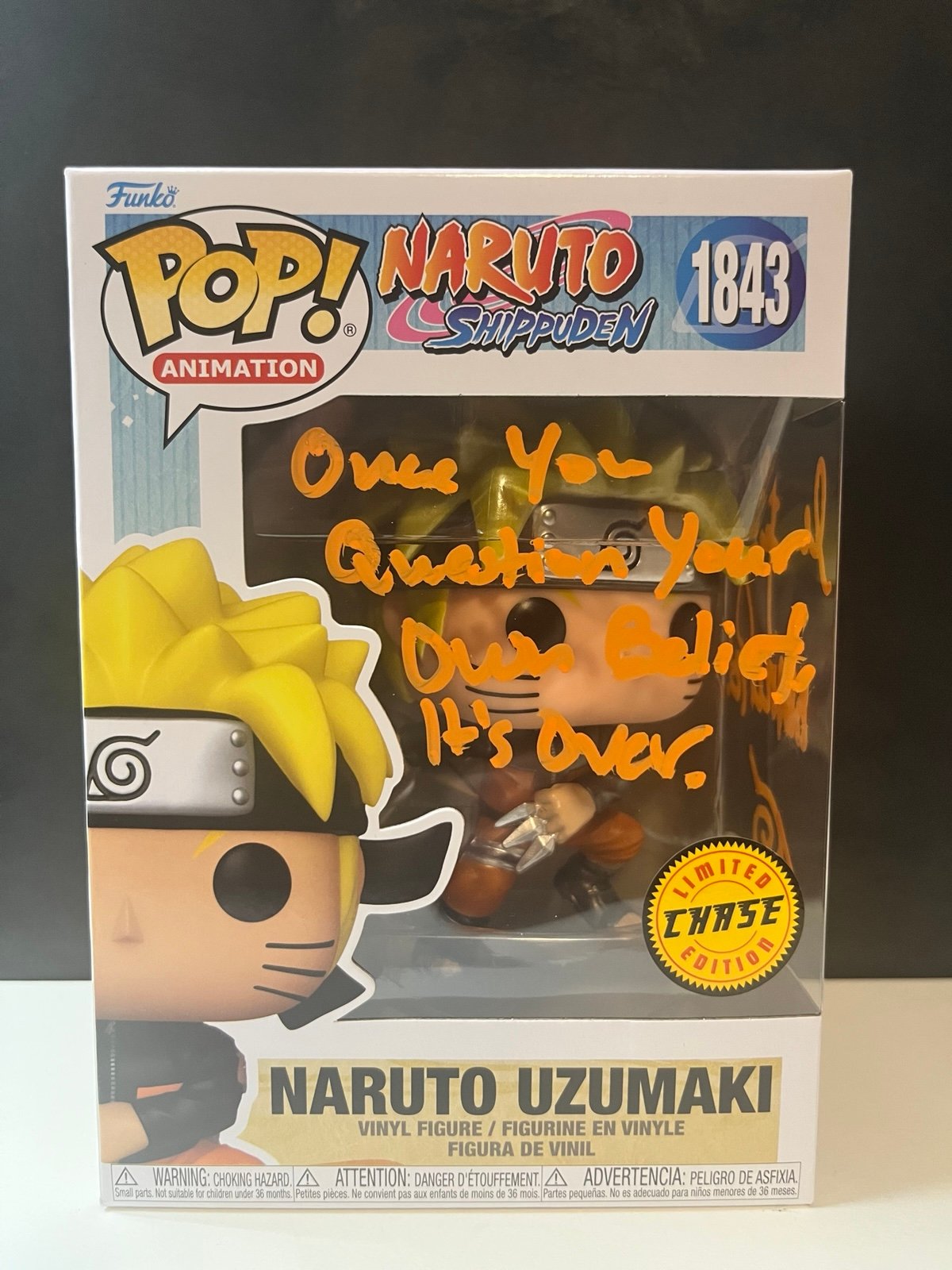 Funko Pop! Naruto Uzumaki (CHASE) Autographed & Quoted By Maile Flanagan (PSA)