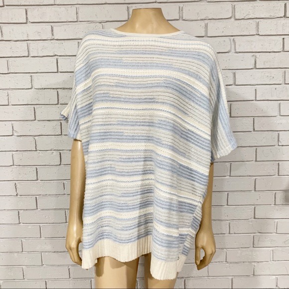 St. John Cashmere Linen Striped Sweater