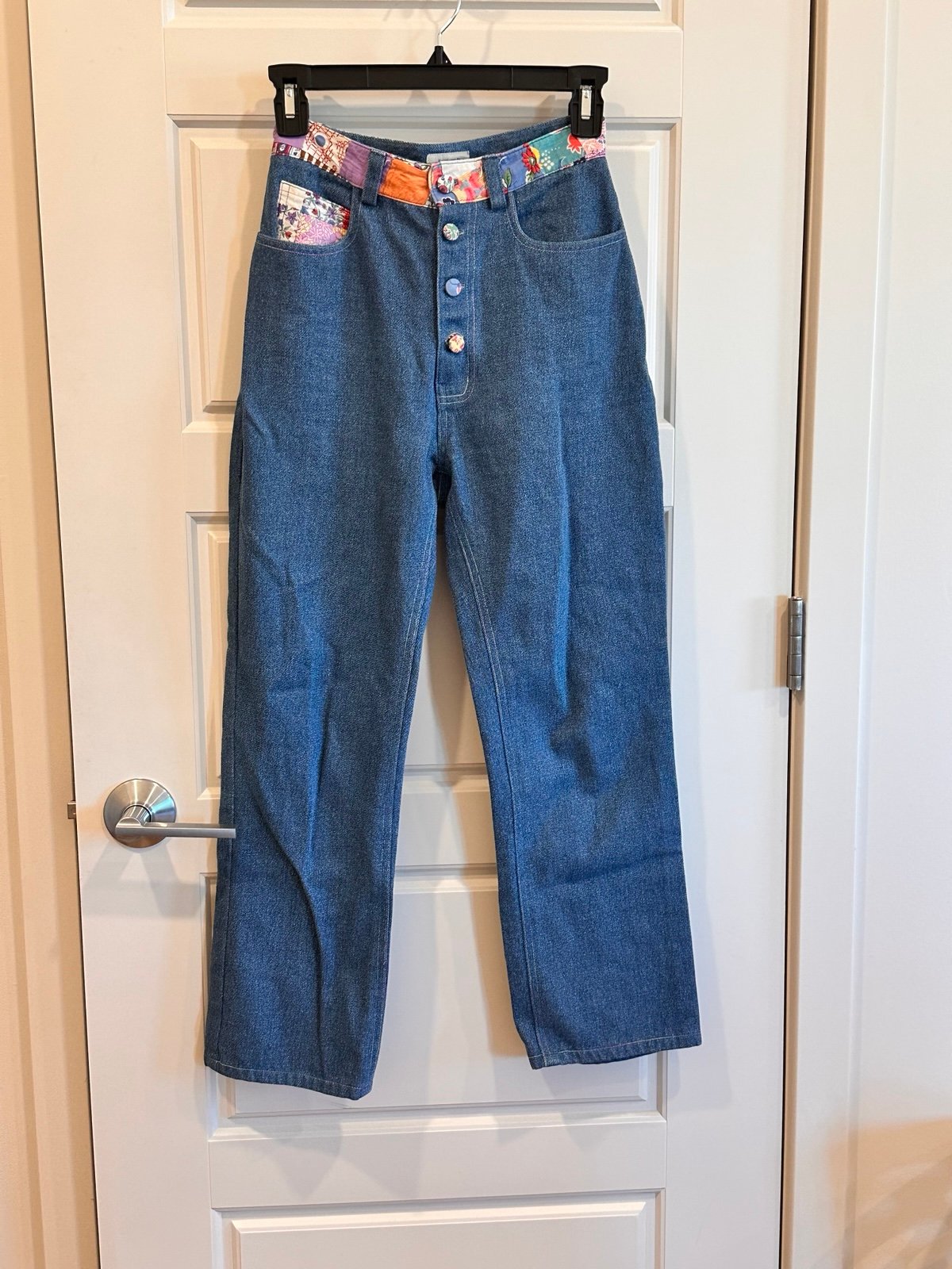 24” Vintage handmade Jean with beautiful patchwork