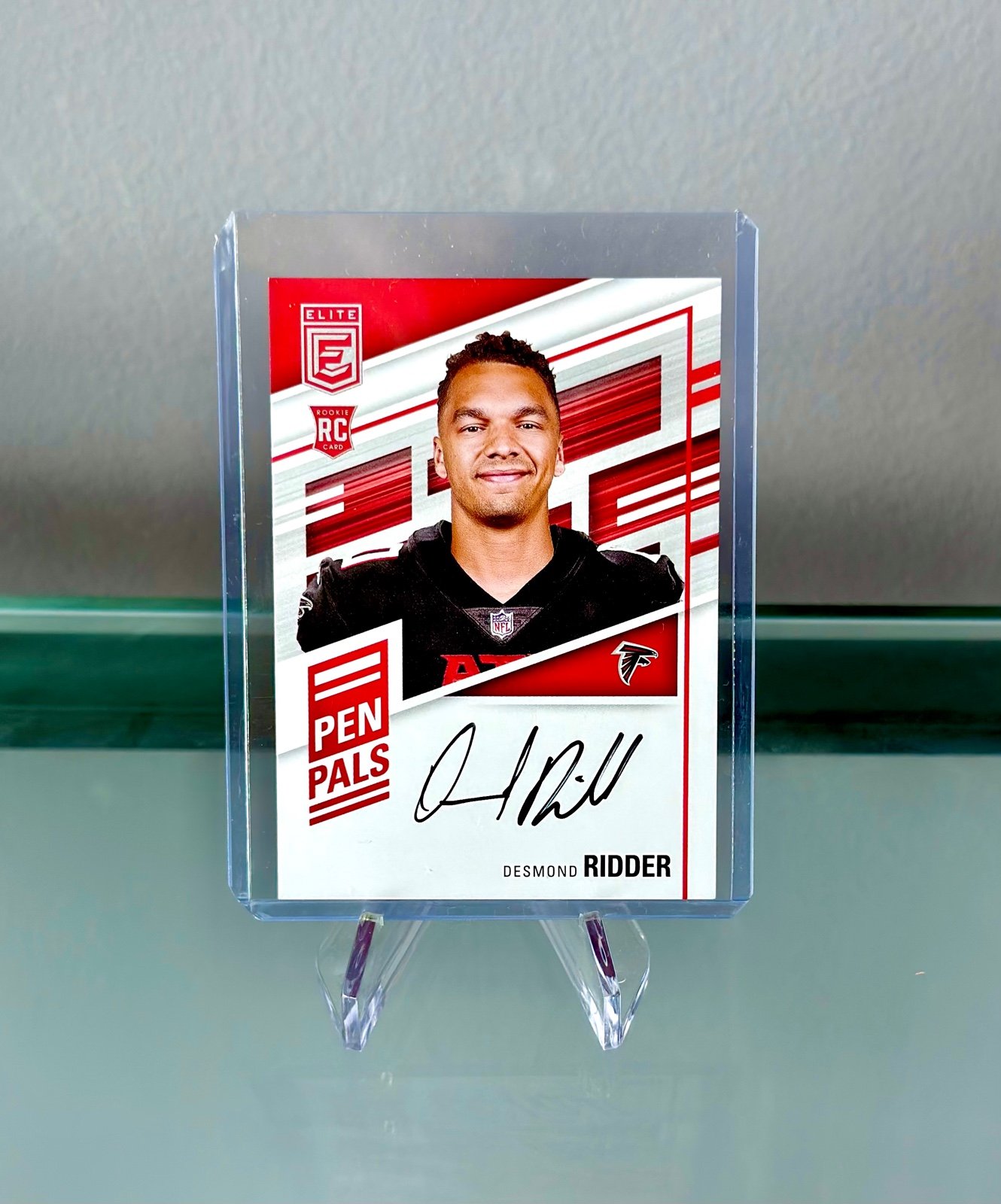 2022 Panini Donruss Elite Desmond Ridder Pen Pals Rookie Auto RC #PP-DR Falcons