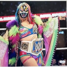 WWE NXT Asuka Signed Championship Belt 11x14 Photo F Autograph JSA COA