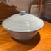 Fiesta ware periwinkle bowl with lid vintage