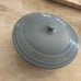 Fiesta ware periwinkle bowl with lid vintage