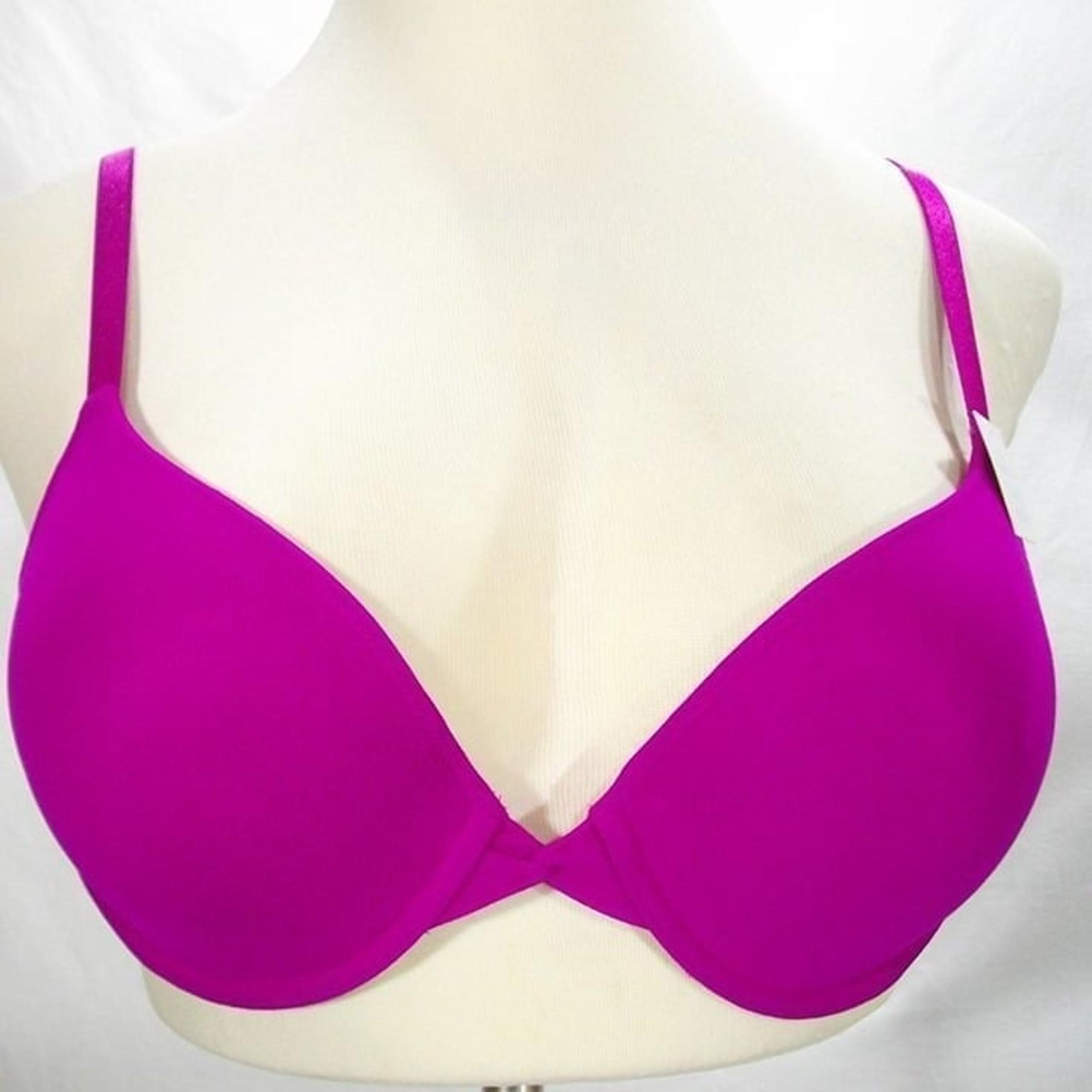 34A On Gossamer Mesh Bump It Up Push Up UW Bra Berry NWT